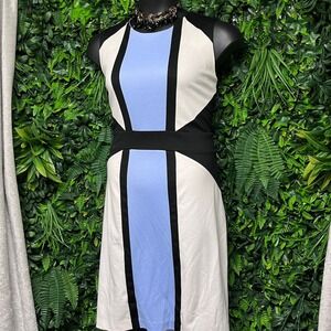 Jaclyn Smith Collection Dress XL Color Block Sleeveless‎ Career Office 3141